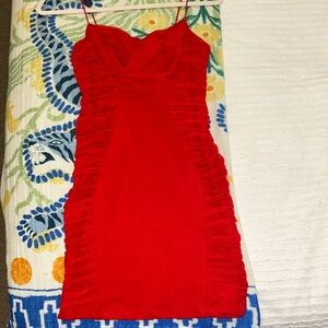 Red formal dress